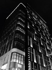 Low angle view of modern building against sky