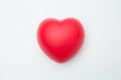 Close-up of heart shape over white background