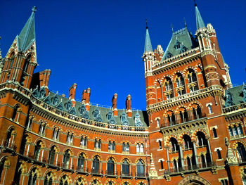 Low angle view of historical building against clear sky