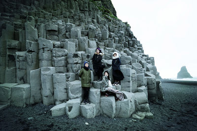 Tourists visiting temple