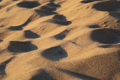 Full frame shot of patterns in sand