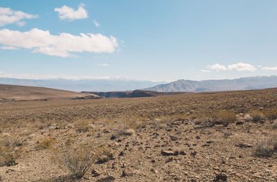 Scenic view of desert against sky