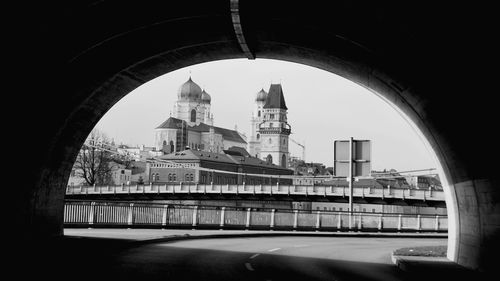 View of building in city