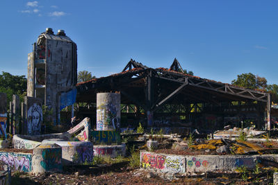 Abandoned built structure against sky