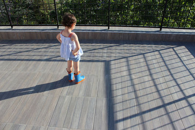 Full length of boy running