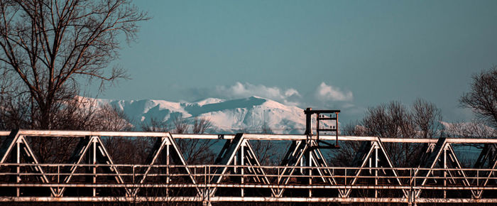 View of bridge in winter