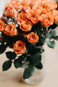 Close-up of rose bouquet