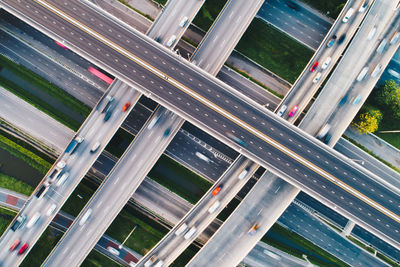 High angle view of bridge in city