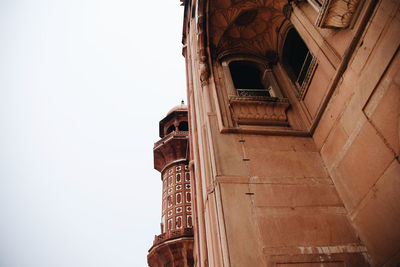 Low angle view of building against clear sky