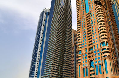 Low angle view of modern building against sky