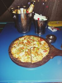 Close-up of food on table