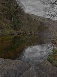 Scenic view of river against sky