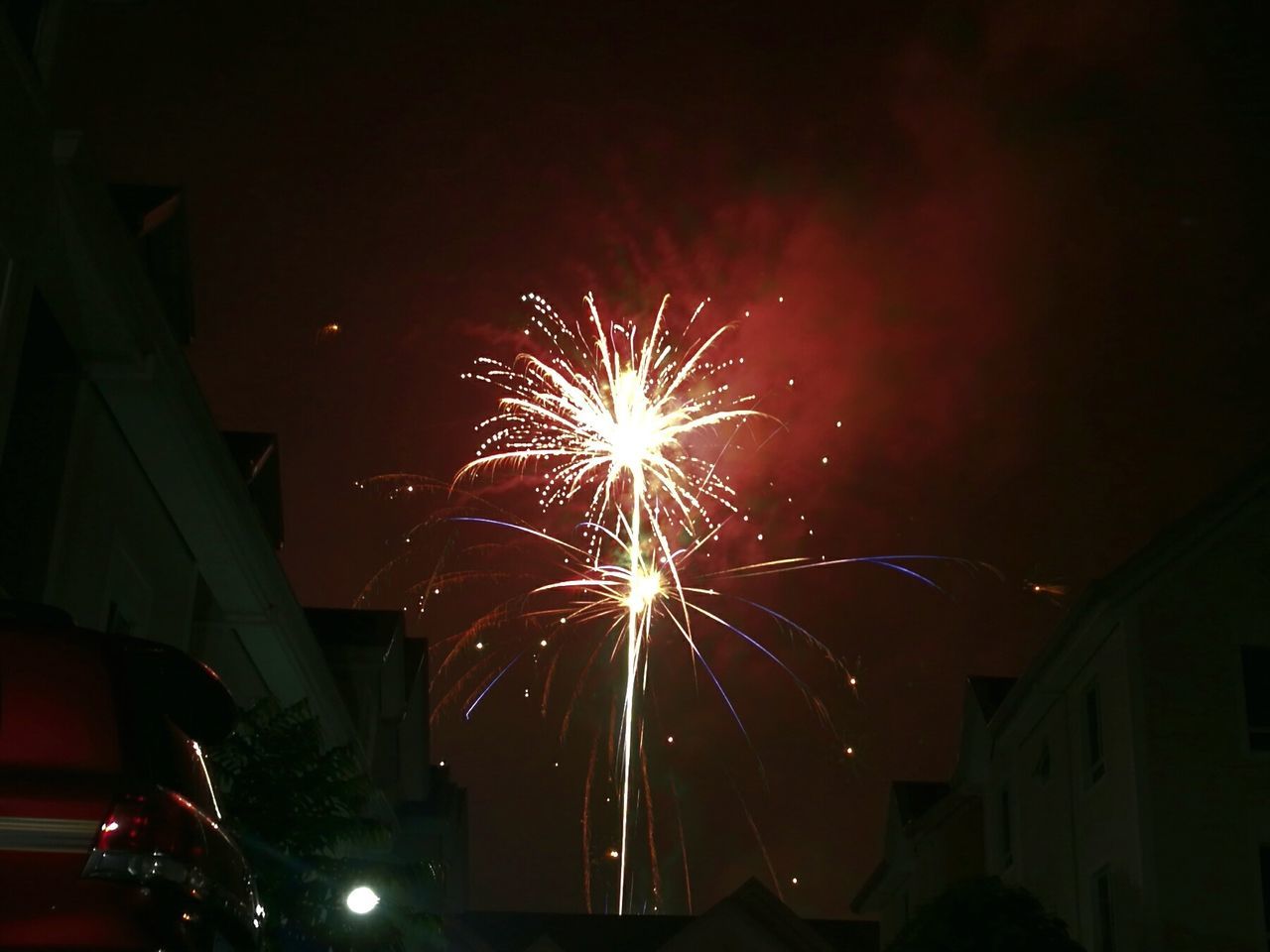 FIREWORKS IN SKY AT NIGHT