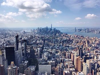 High angle view of city