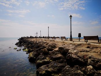 Scenic view of sea against sky