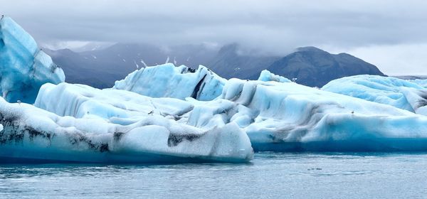 Iceland jökulsarlon, glacier lagoon, floating icebergs