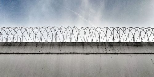 Close-up of bridge against sky