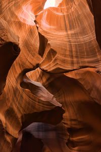 Aerial view of rock canyon