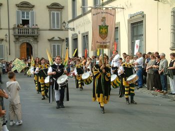 Group of people on street in city