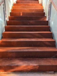 Low angle view of staircase in building