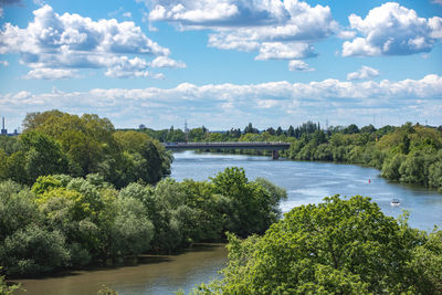 Scenic view of river against sky