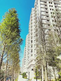 Low angle view of modern building against sky