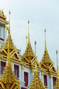 Low angle view of traditional building against sky