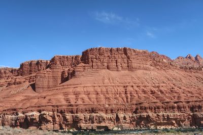 Scenic view of rock formations against sky