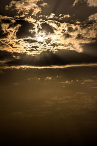 Scenic view of cloudy sky during sunset