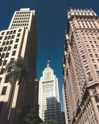 Low angle view of buildings against sky