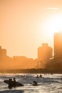 Surfing silhouettes