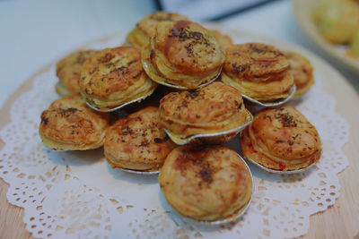 Close-up of food on table