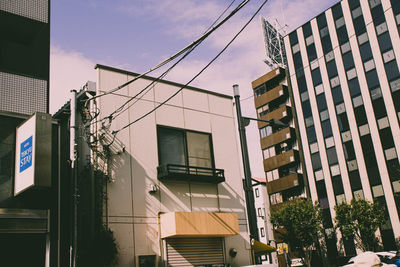 Low angle view of buildings against sky