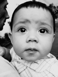 Close-up portrait of cute baby