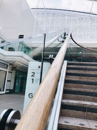 Low angle view of staircase in building