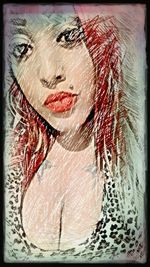 Close-up of painting on wall