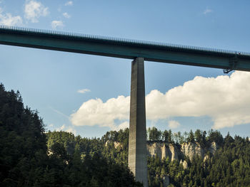Low angle view of bridge against sky