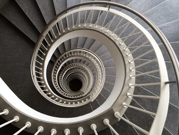 Directly above shot of spiral staircase
