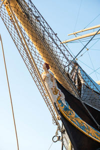 Low angle view of pommern wooden sculpture