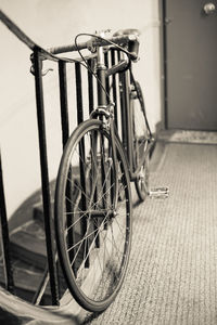 Close-up of bicycle wheel