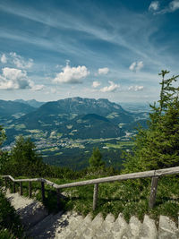 Walking path down the kehlstein hill in germany