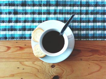 Coffee cup on table