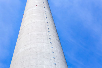 Low angle view of building against blue sky