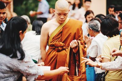 Group of people at temple