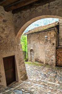 Entrance of historic building