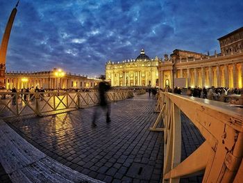 Built structure against cloudy sky