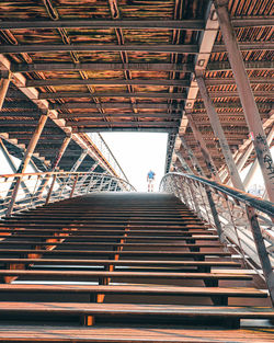 Low angle view of staircase in building