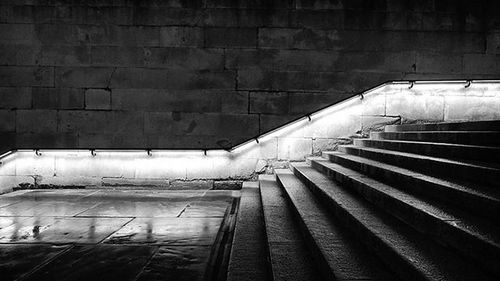 Staircase in tunnel