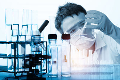 Scientist working in laboratory