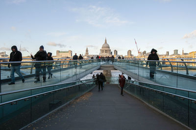 People walking on road